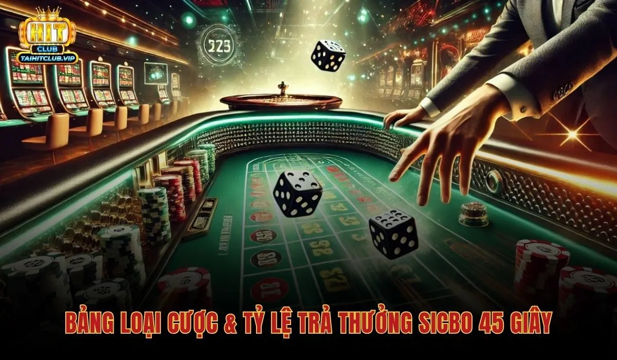 Tỷ lệ trả thưởng sicbo 45s lên đến 60:1 cho cược tổng điểm cụ thể